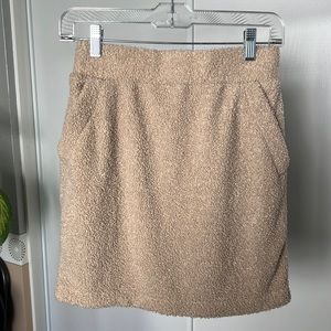Tan High Waist sweater skirt (XS)
